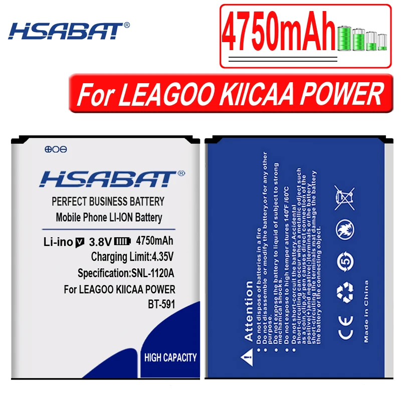 HSABAT BT-565 4450 мАч батарея для Leagoo KIICAA Mix 4750 мАч BT-591 для LEAGOO KIICAA POWER