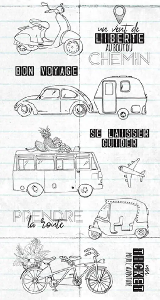 Французский прозрачный силиконовый штамп/печать для DIY скрапбукинга/альбома