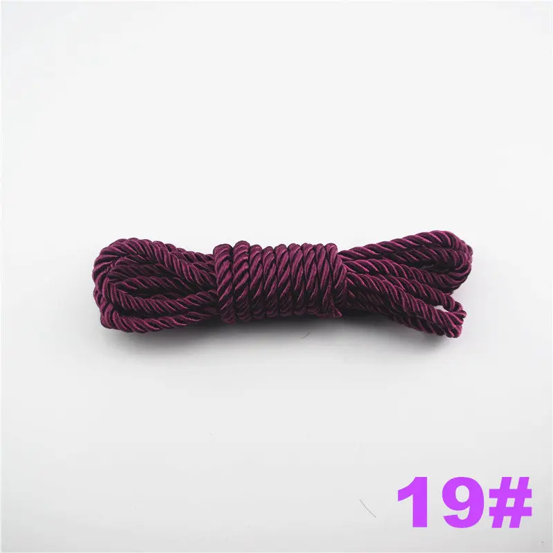 Fasmiley DIY Cord Jewelry findings 5 мм плетеная веревка мульти сплошной Цвет витая нить DIY аксессуары строка поставляет 10 м DS220 - Цвет: 19