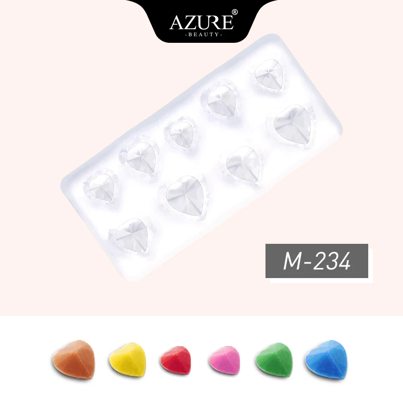 AZURE BEAUTY 1 шт. Пластиковая форма для штамповки ногтей Силиконовый мягкий цветочный