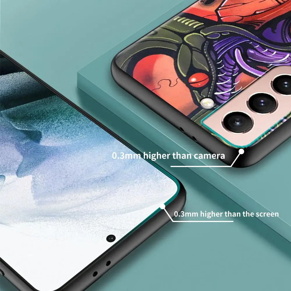 

Samurai Demon Cool Smart Phone Case For Samsung S21 Ultra Galaxy S20 FE S10 S9 Plus Lite S10e TPU Cover Soft Capa Black Fundas
