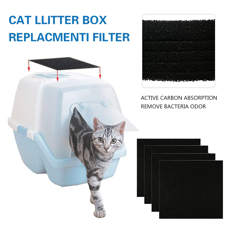 Портативный контейнер для кошачьего туалета с фильтром дезодорирующая