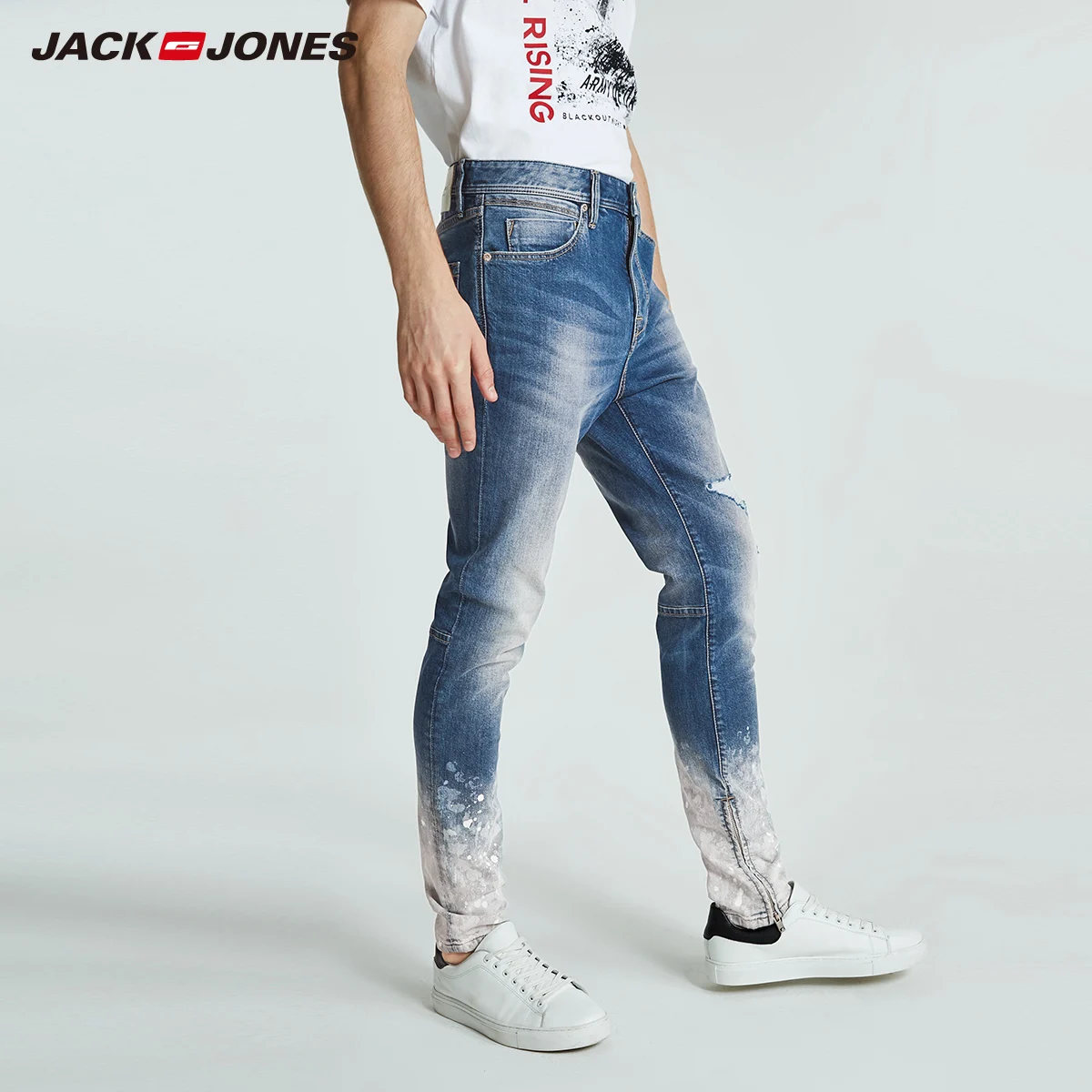 Jack Jones мужские весенние рваные облегающие джинсы брюки | 218332520 Мужская одежда