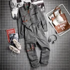 2021 хип-хоп уличные комбинезоны, мужские брюки-карго с вышивкой и лентой, комбинезоны с длинным рукавом, джоггеры, Techwear для мужчин