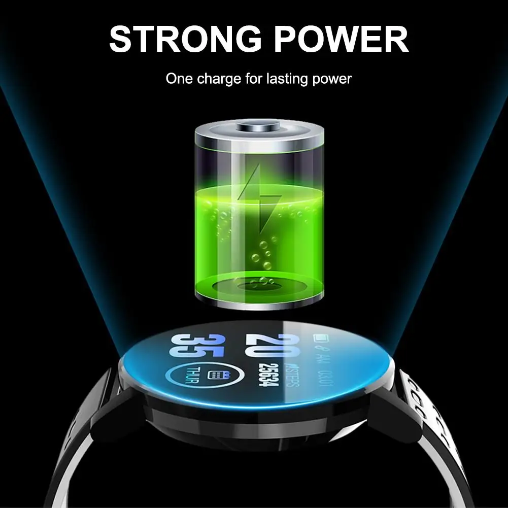 Спортивные Смарт часы с пульсометром умный браслет сенсорным экраном высокой