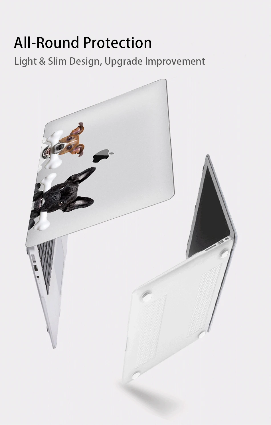 MTT Кристальный жесткий чехол для Macbook Pro retina 13 15 Touch bar Air 11 13 чехол для ноутбука с мультяшной собакой для macbook 12 дюймов A1534