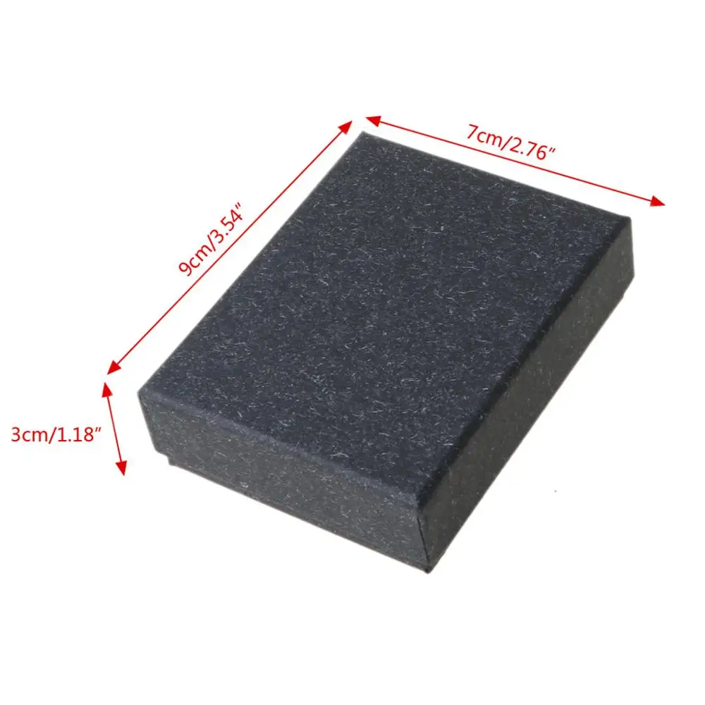 Квадратный крафт бумаги коробка ювелирных изделий подвеска серьги шкатулка для