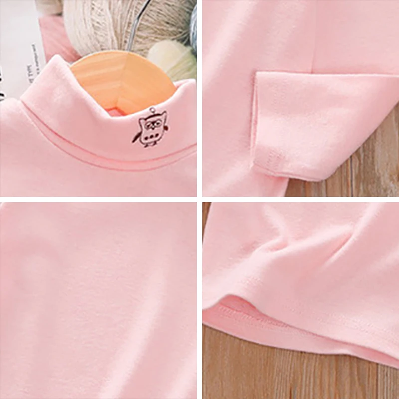 

Autumn and Winter Turtleneck New Kids Clothes Boys T shirt Children T-Shirt For Girls Long Sleeve Baby Boy Clothes Cotton Tops