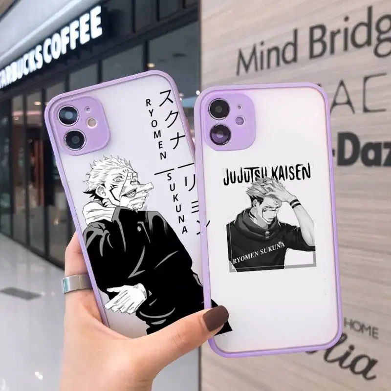 

Anime Jujutsu Kaisen Phone Case matte transparent For iphone 7 8 11 12 plus mini x xs xr pro max cover