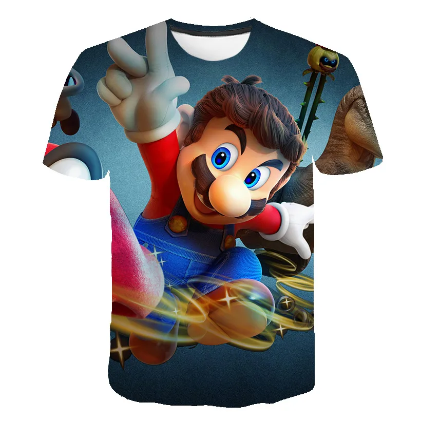 

Men's T-shirt Summer Fashion Anime 3D Printing Casual O-neck Short Sleeve Brand Funny Game Top Loose Edition
