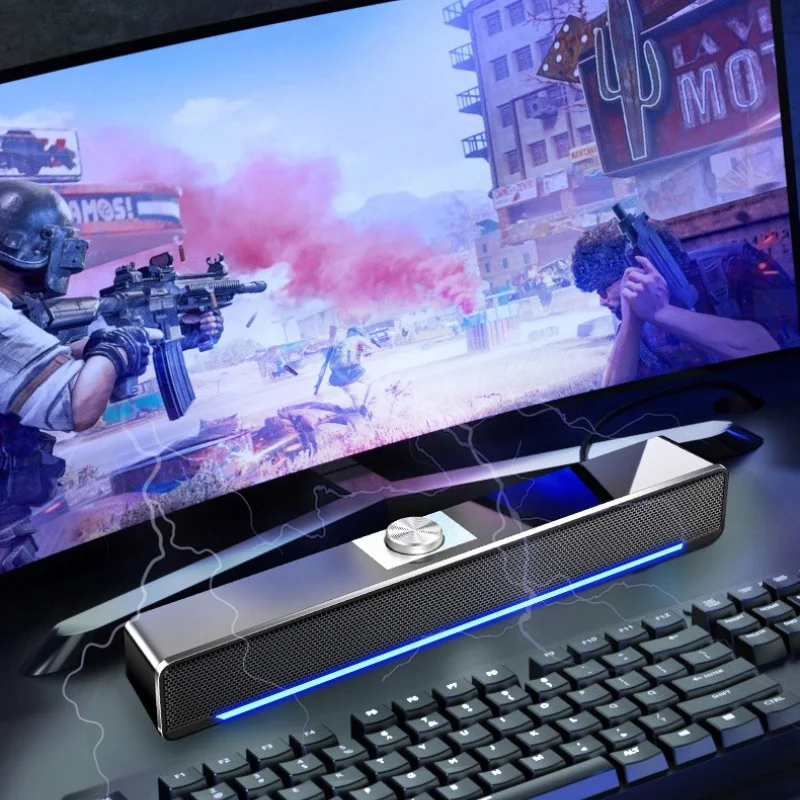 

Мини USB-колонка, Bluetooth-колонки для компьютера, колонка, музыкальный плеер, стерео звуковая коробка для настольного ПК, ноутбука, звуковая пан...