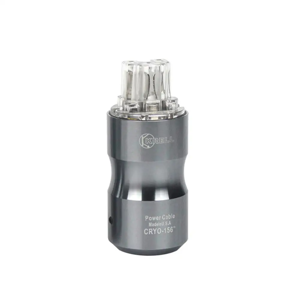 

TOP-HiFi pair Gold Plated Silver Plated Krell US AC Power Plug Audio Amplifier AC Power Cord IEC Connector for Power Cable