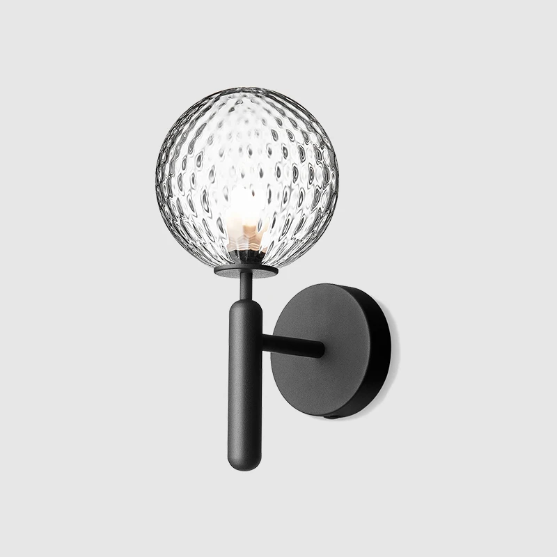 Стеклянная сферическая настенная лампа светодиодный светильник для гостиной