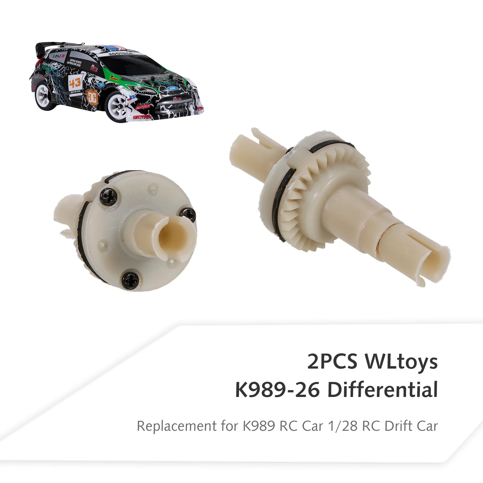 

2PCS WLtoys K989-26 Differential Replacement for K989 RC Car 1/28 RC Drift Car RC Parts