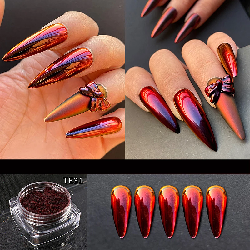 

1PC Nail Art Chalk Solid Powder Aurora Powder Phantom Powder Phantom Mermaid Mirror Nail Powder Nails Art Decoration TSLM1