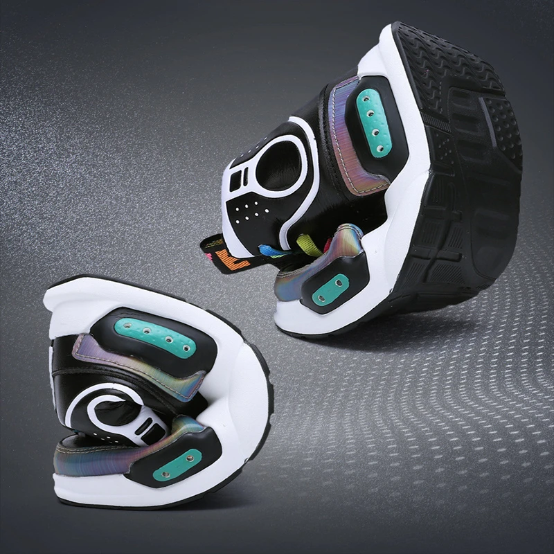 Детская обувь с двойной звездой Обувь для бега usb-зарядкой Светодиодный