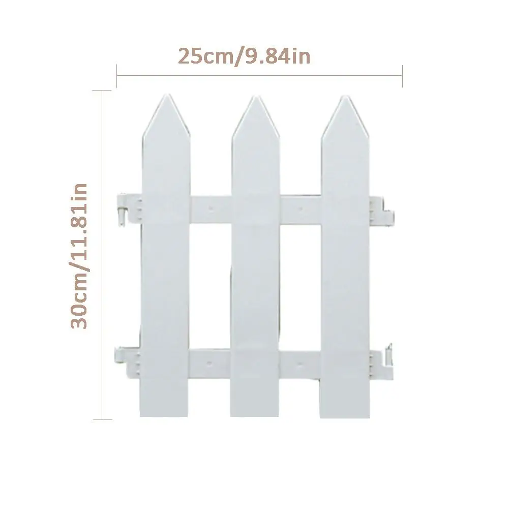 Новые белые забор для рождественской елки с круглым носком острым PVC