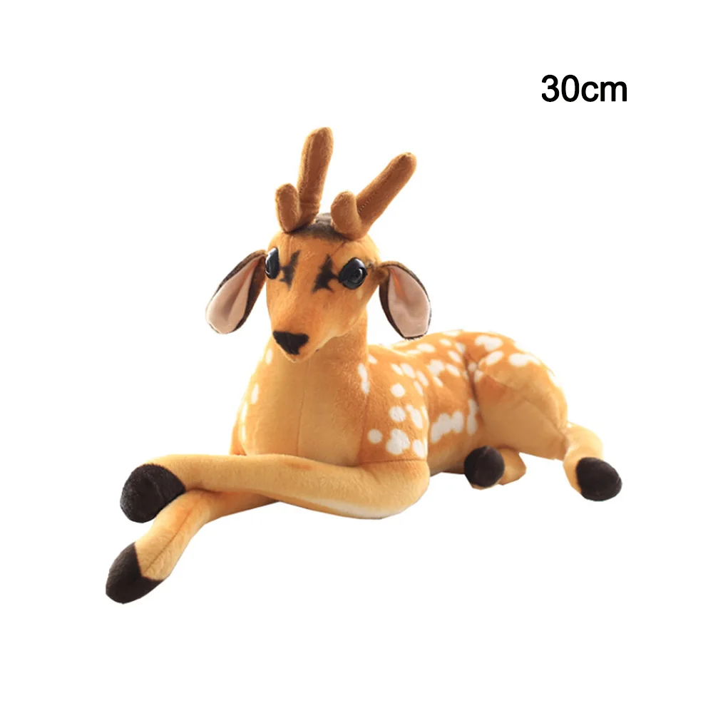 

30/40/50/60 cm Stuffed Plush Animal Deer Toy Kids Doll Teaching Prop Toy Sika Deer Plush ToyChildren's Birthday Gift