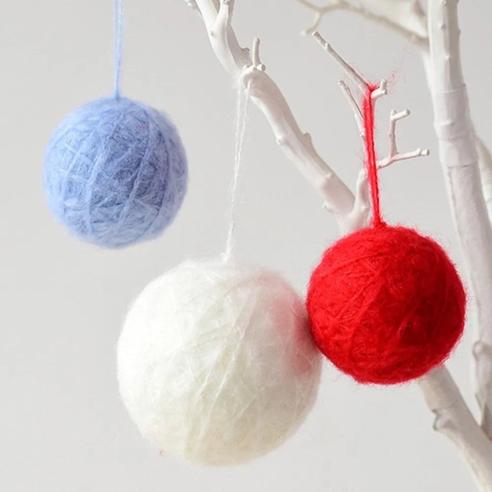 Рождественская шерстяная войлочная пряжа цветная для морского конька шары