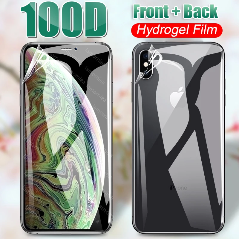 HD мягкая Гидрогелевая пленка для iPhone XR X XS Max 7 8 6 6S Plus Защитная экрана 11 Pro полное