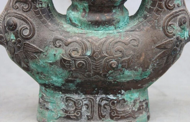 814 + китайский Дворец Королевский бронзовый медный овца Коза ваза Crock фляжка