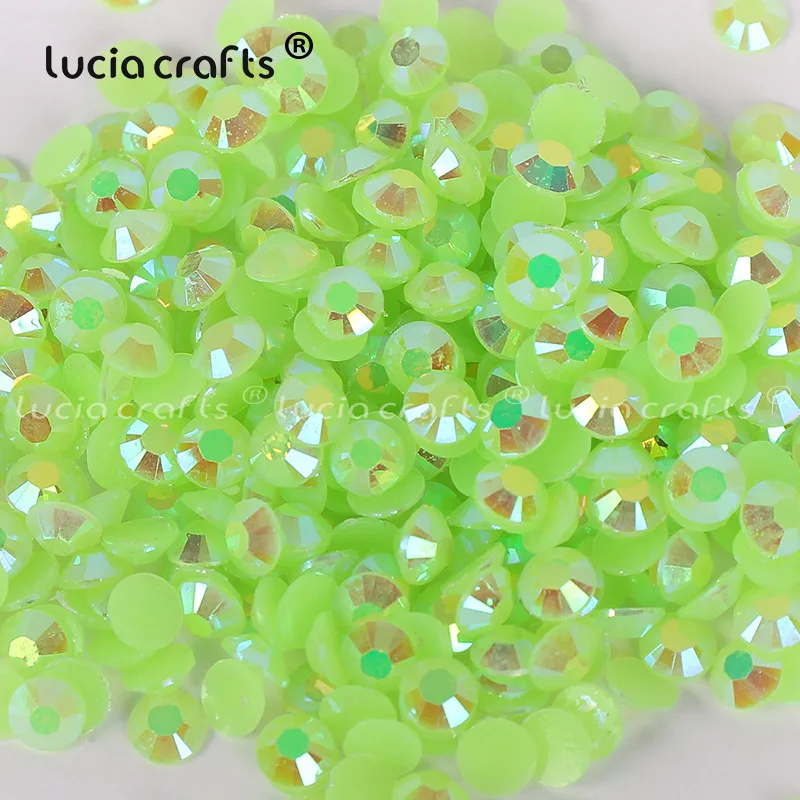 Lucia crafts 500 шт/1000 шт 5 мм AB FlatBack ИМИТИРОВАННАЯ Конфета из смолы Стразы Мобильный телефон DIY дизайн ногтей G0307