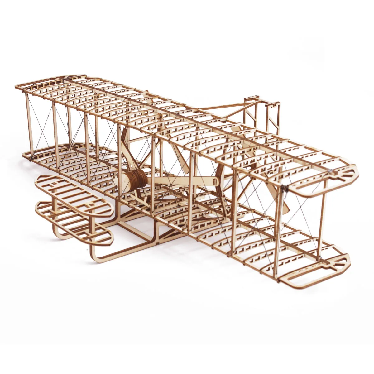 Aircraft Model Wood Airplane Toy Kit Building Collection Wright Brothers Flyer Plane 3D Wooden Assembly Puzzle For Kids Adults | Игрушки и