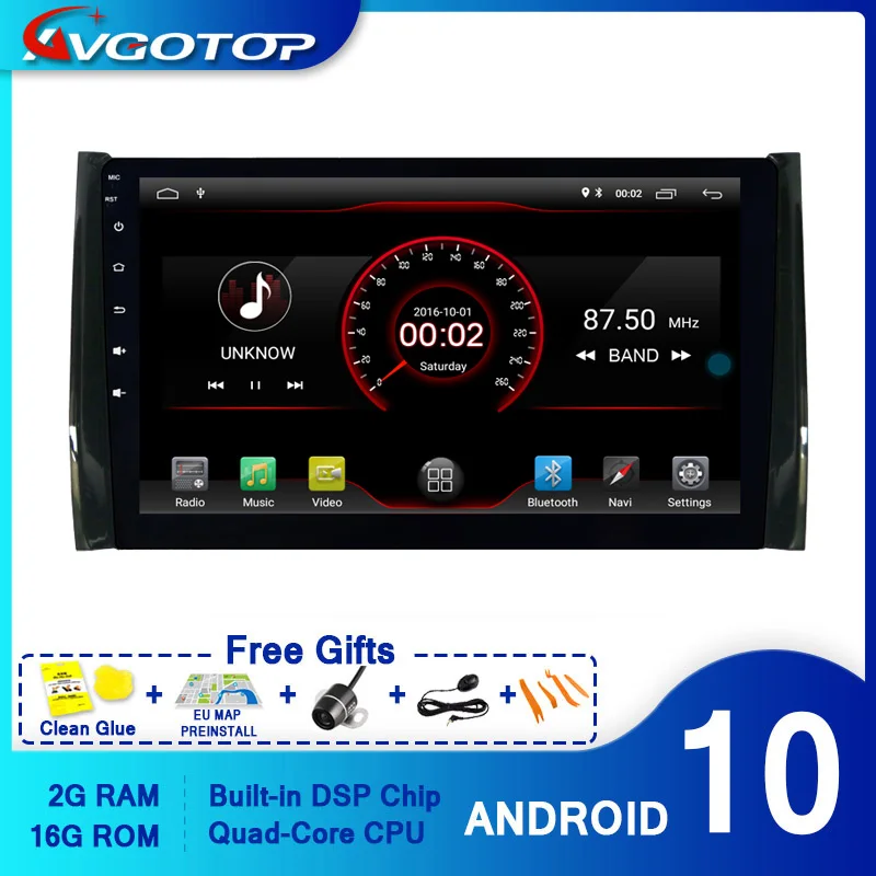 Автомобильный DVD-плеер AVGOTOP GPS Android 9 1 для VOLKSWAGEN SKODA KODIAQ 2017 мультимедийный