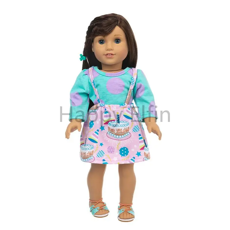 

Happy Elfin Newest Doll Clothes Joy of spring American Doll Dress and Clothes baby born clothes Fit 43 cm 18 Inch Doll Clothes