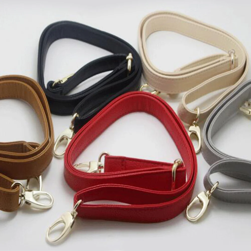 Women 2 cm Wide PU Crossbody Shoulder Bag Handle Strap Ladies DIY Solid Color Purse Belts Metal Head Accessories | Багаж и сумки