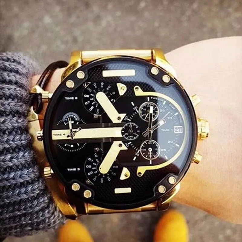 

Men's Business Watch Men's Luxury Fashion Watches Casual Simple Quartz Clock Stainless Steel Watch Reloj vintage dorado 2021