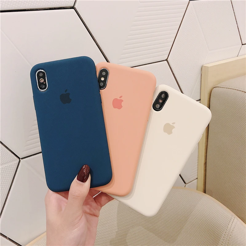 Жидкий силиконовый чехол для телефона iPhone 6S 7 8Plus X XR XS Max мягкая Бегония