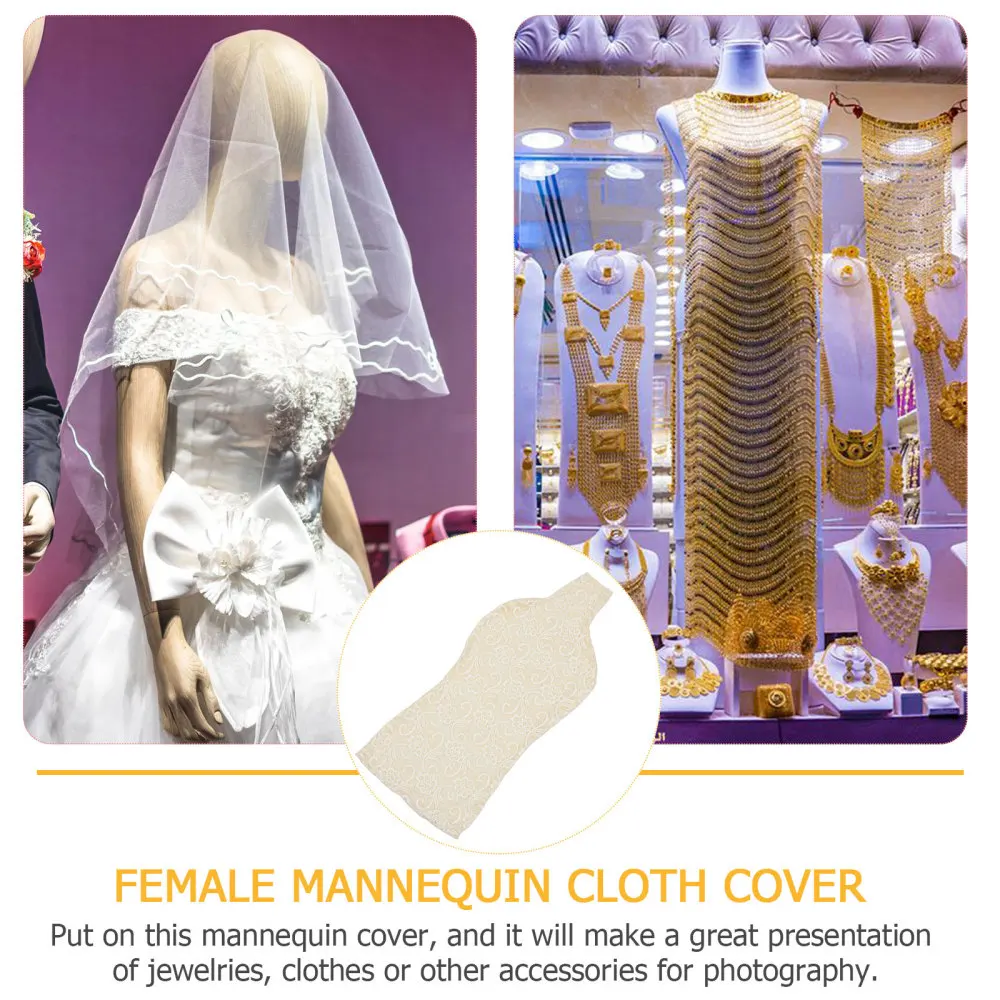 

1pc Mannequin Dress Form Fabric Cover Mannequin Cloth Cover Upper Body Cover