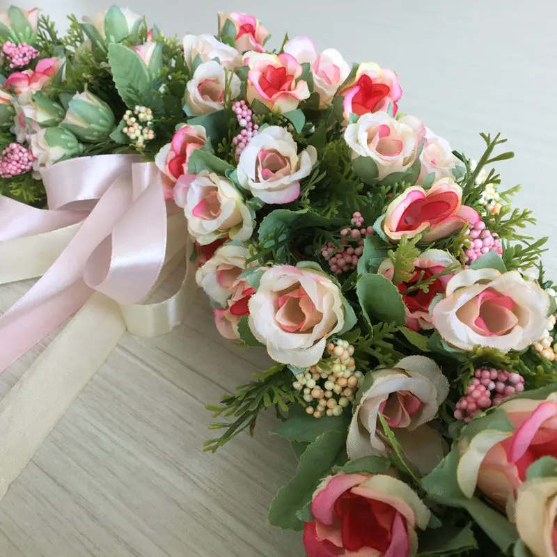 Настенная гирлянда искусственный цветок для украшения дома свадьбы Дня Святого