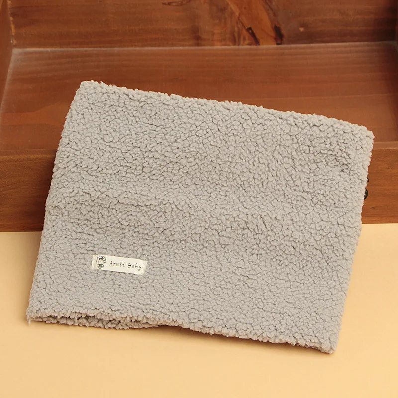 grey plush Теплый детский шарф, воротники, плюшевое кольцо, шарф, хлопок, Bufandas для мальчиков и девочек, Осень-зима, детский шейный платок, детский шарф - Цвет: grey plush