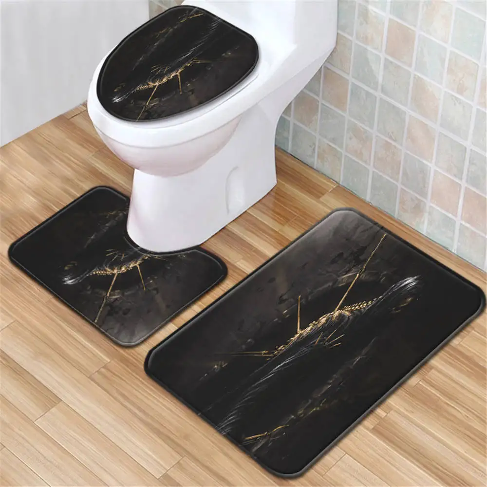 Набор из 3 предметов для ванной комнаты в скандинавском стиле|Коврики ванной| |