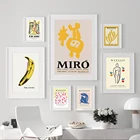 Современный абстрактный настенный плакат Пикассо матиссе Warhol Miro, печать мультфильмов, бананы, Настенная картина на холсте, для детской комнаты, домашний декор