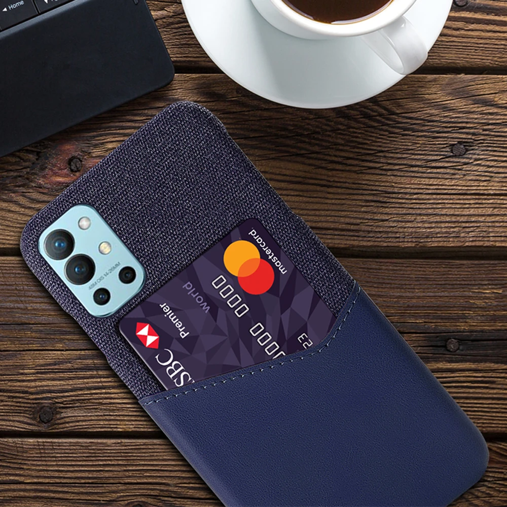 

OnePlus 9R Case Febric Card Holder Cover For OnePlus 9R 1+9r 5G Funda Cloth Texture PU Antiskid Coque For OnePlus 9 R 1+ 9R Capa