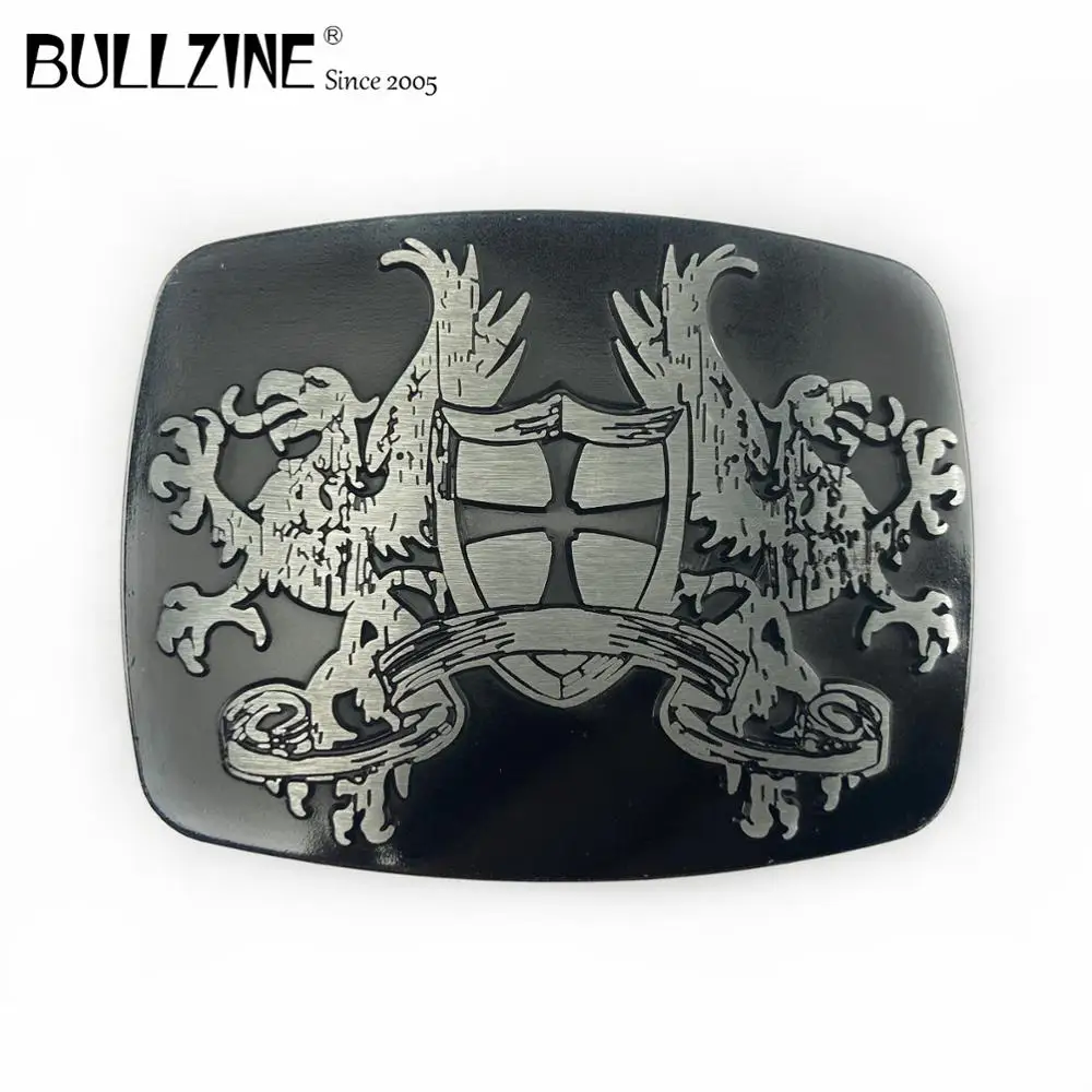 Пряжка для ремня Bullzine Dragon с черным покрытием FP-03364 непрерывным запасом подходит