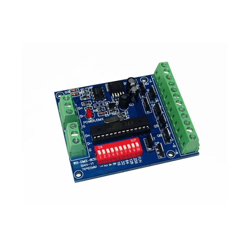 Лучшая цена светодиодный контроллер dmx512 декодера 1 шт. 8 каналов 2 группы|led