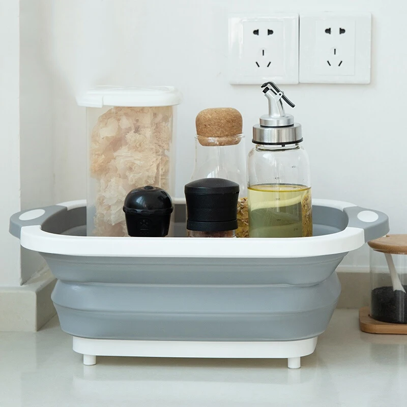 Складная посуда разделочная доска ситечко корзина для овощей портативная