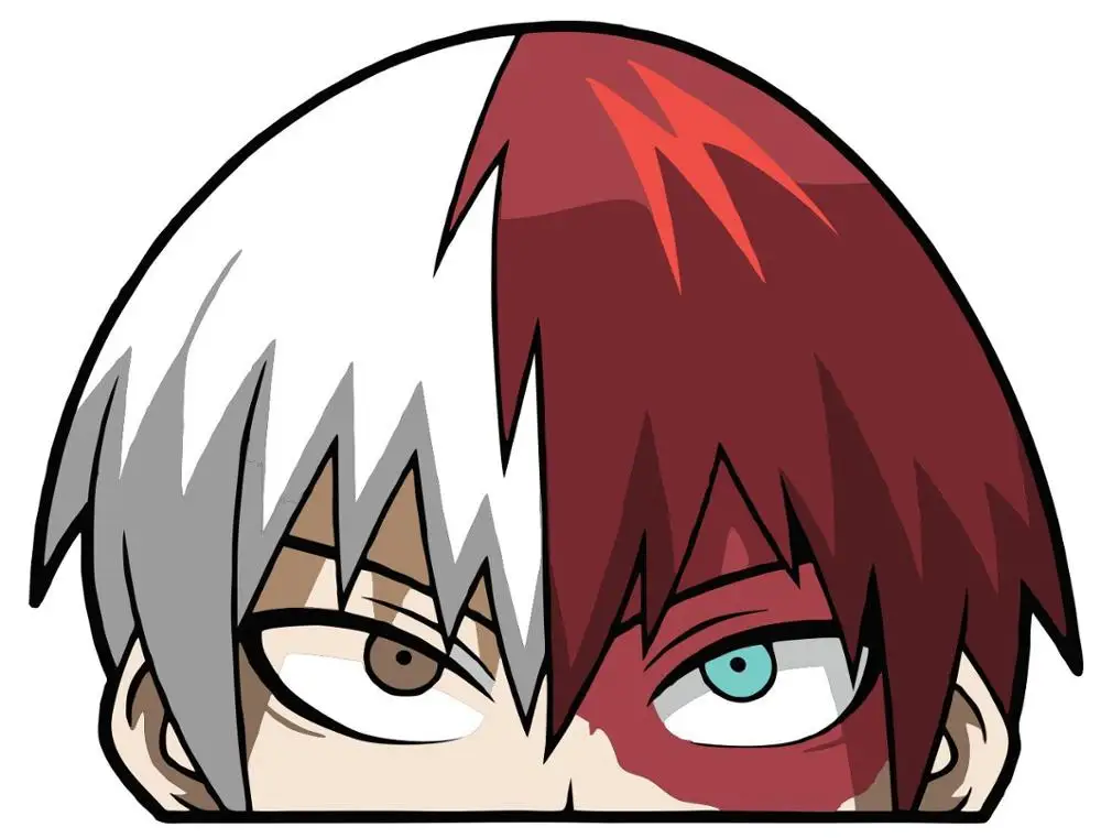 

Dawasaru 3D SHOTO TODOROKI Peeking Anime Car Sticker Vinyl PVC Decal for Truck Kid's Room Wall Laptop Kitchen Waredrobe,15cm