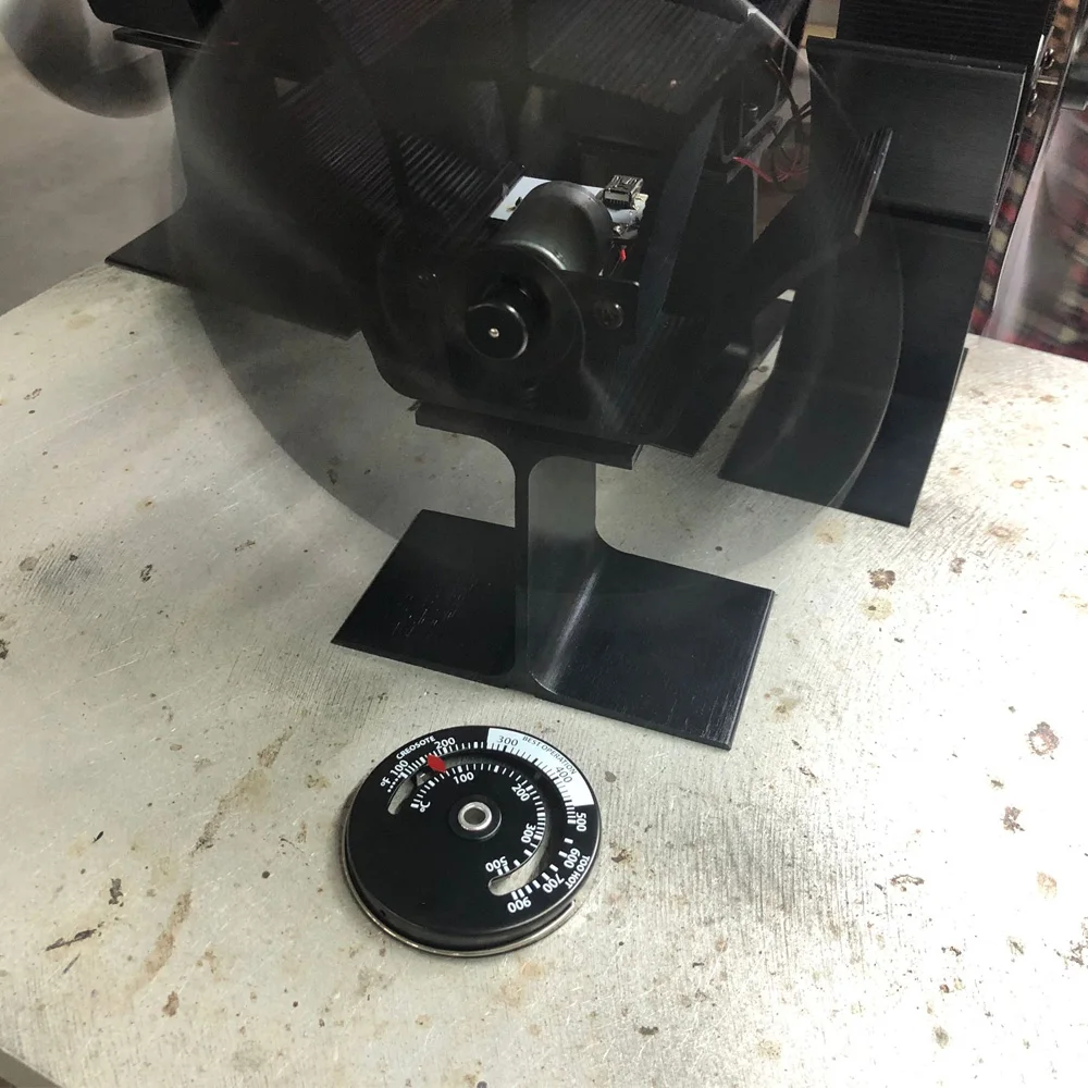 Прямая поставка магнитный термометр для дровяной печи вентилятор камина с