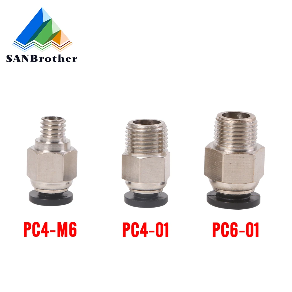 Детали для 3D принтера пневматические разъемы Bowden Extruder J head Hotend OD 4 мм или 6 ПТФЭ