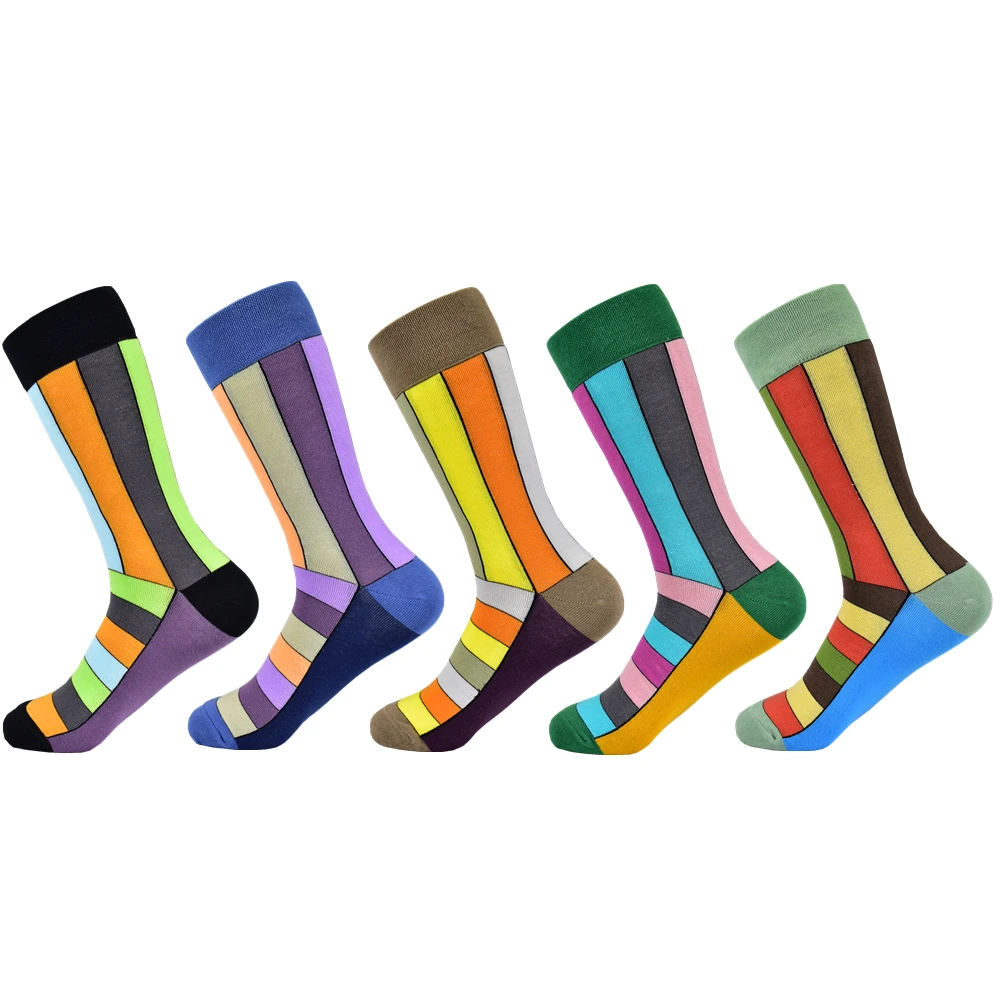 Мужские носки новинка 2020 повседневные хлопковые официальное платье Красочные