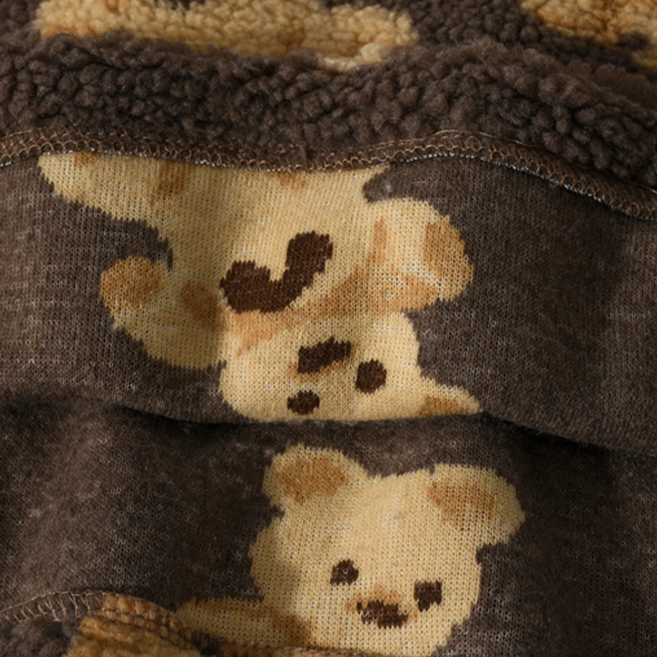 

Laine D'agneau Ours Imprimer Harajuku Sweat Capuche Hip Hop Streetwear Sherpa Sweat Capuche Hommes Femmes 2020 Hiver Coton