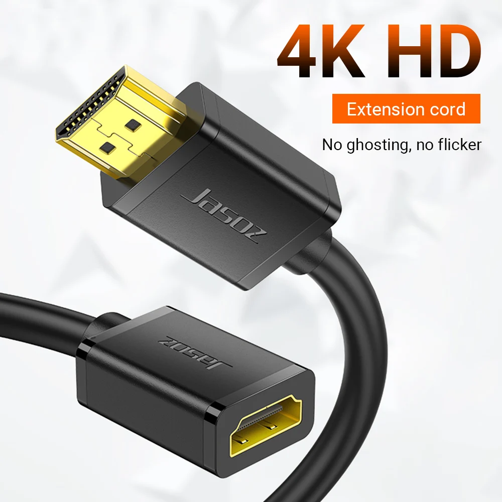 

Jasoz A113 HD 4K Video Adapter Cable HDMI-Compatible Extension Cable Male To Female Converter Cord For Computer/TV/Set-Top Box