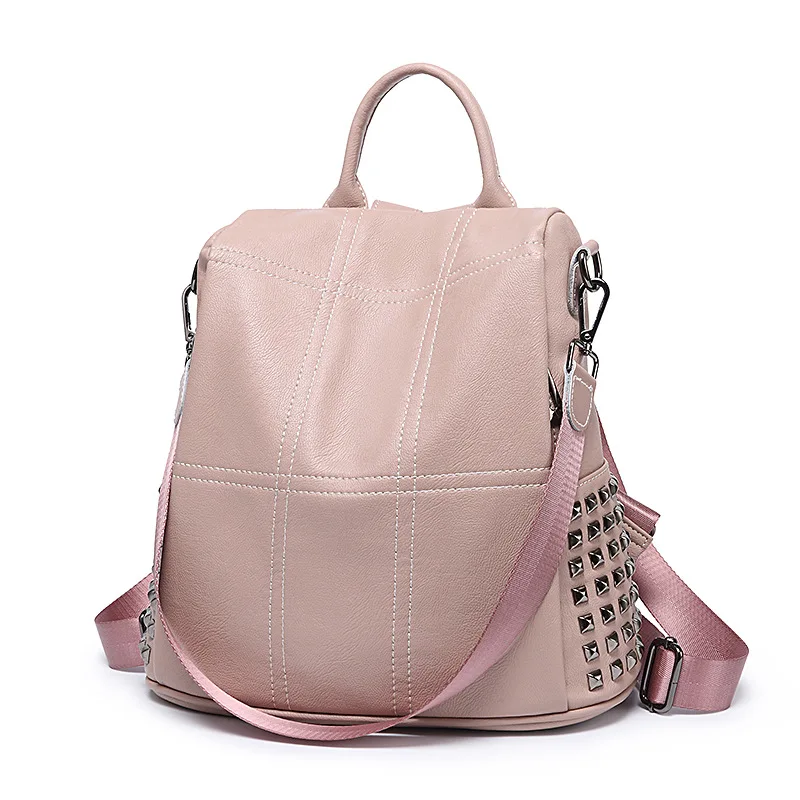 

Fashion large Backpack women's backpack 2020 new soft leather tide simple and versatile capacity bag backpack backpack