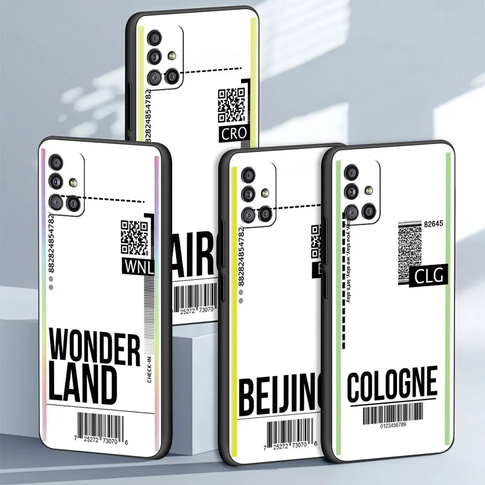 

Fly Ticket City London Case For Samsung Galaxy A51 A12 A21s A71 A52 A31 A32 A02s A72 A11 A41 A22 A01 A02 A42 A91 A30s Soft Cover