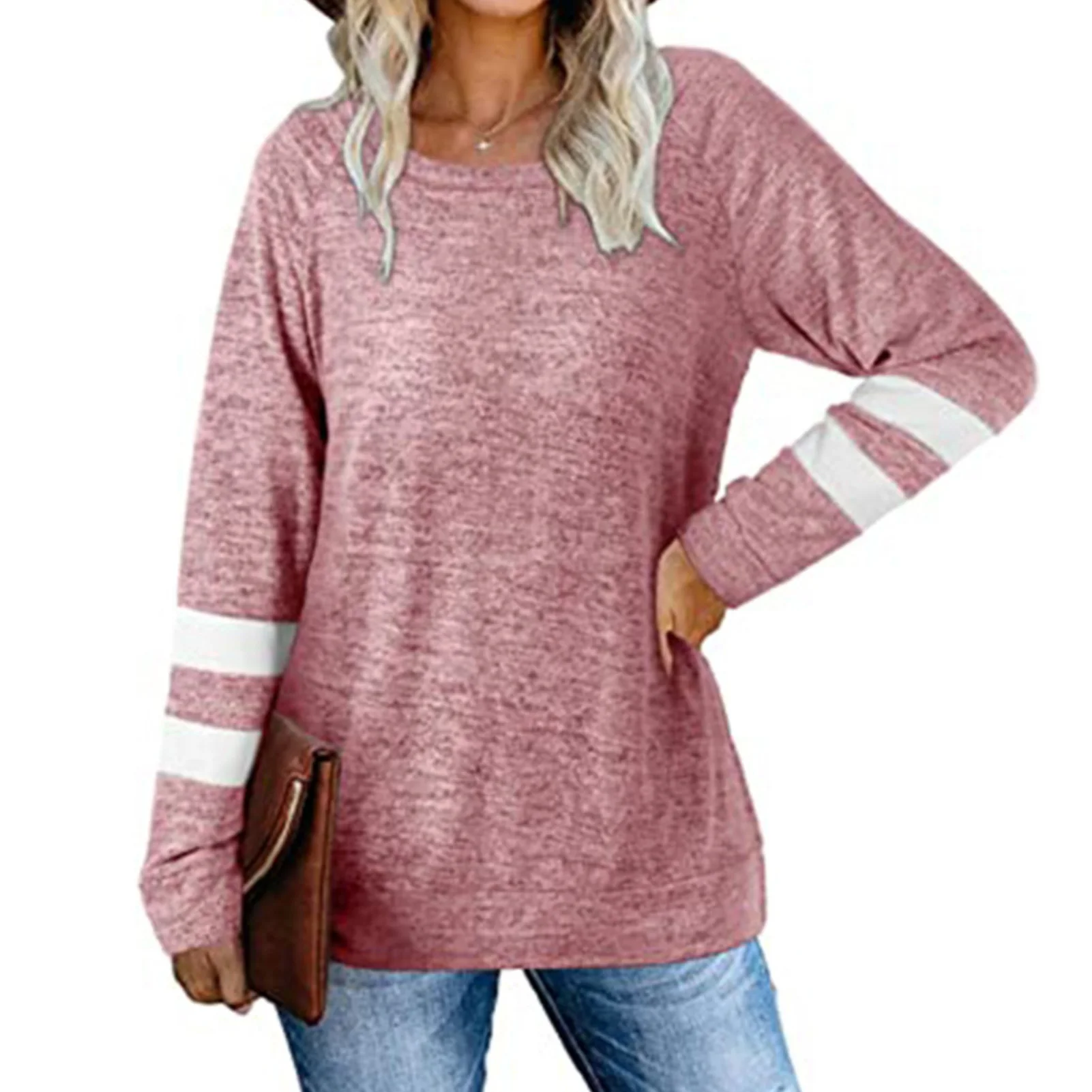

2020 Casual Autumn Womens Blouse O Neck Stripes Patchwork Tunic TopShirt Office Ladies Blouses Blusa Loose Women's Shirts Top